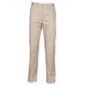 Henbury 65/35 Flat Fronted Chino Trousers - Stone Size 44/U