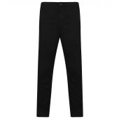 Henbury Stretch Flex Waistband Chino Trousers - Black Size 44/U