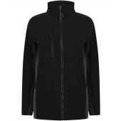 Henbury Unisex Contrast Soft Shell Jacket - Black/Charcoal Size 4XL
