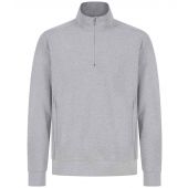 Henbury Unisex Sustainable 1/4 Zip Sweatshirt - Heather Grey Size 4XL