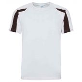 AWDis Cool Contrast Wicking T-Shirt - Arctic White/Jet Black Size S