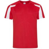 AWDis Cool Contrast Wicking T-Shirt - Fire Red/Arctic White Size S