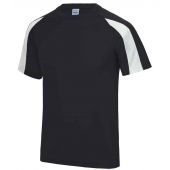 AWDis Cool Contrast Wicking T-Shirt - Jet Black/Arctic White Size XXL