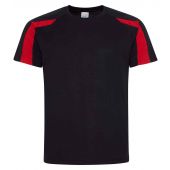 AWDis Cool Contrast Wicking T-Shirt - Jet Black/Fire Red Size XXL