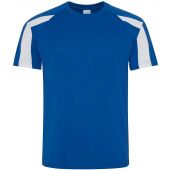 AWDis Cool Contrast Wicking T-Shirt - Royal Blue/Arctic White Size S
