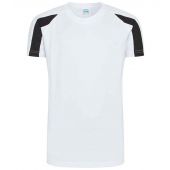 AWDis Kids Cool Contrast T-Shirt - Arctic White/Jet Black Size 3-4