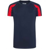 AWDis Kids Cool Contrast T-Shirt - French Navy/Fire Red Size 3-4