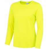 AWDis Ladies Cool Long Sleeve T-Shirt - Electric Yellow Size XL