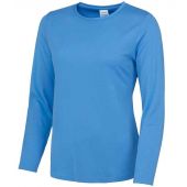 AWDis Ladies Cool Long Sleeve T-Shirt - Sapphire Blue Size XL