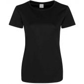 AWDis Ladies Cool Smooth T-Shirt - Jet Black Size S