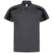 AWDis Cool Contrast Polo Shirt - Charcoal/Jet Black Size XXL