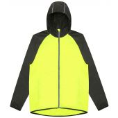AWDis Cool Contrast Windshield Jacket - Electric Yellow/Jet Black Size XXL