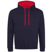 AWDis Varsity Hoodie - New French Navy/Fire Red Size XS