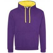 AWDis Varsity Hoodie - Purple/Sun Yellow Size XS