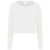 AWDis Ladies Cropped Sweatshirt - Arctic White Size XL