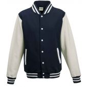 AWDis Varsity Jacket - Oxford Navy/White Size XS