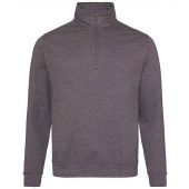 AWDis Sophomore Zip Neck Sweatshirt - Charcoal Size XXL