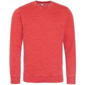 AWDis Washed Sweatshirt - Washed Fire Red Size XS