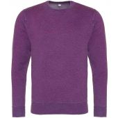 AWDis Washed Sweatshirt - Washed Purple Size 3XL