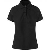 AWDis Ladies Stretch Piqué Polo Shirt - Black Size XXL