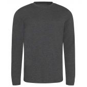 AWDis Long Sleeve Tri-Blend T-Shirt - Heather Charcoal Size XXL