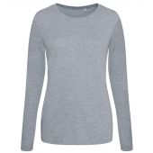 AWDis Ladies Long Sleeve Tri-Blend T-Shirt - Heather Grey Size XL
