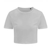 AWDis Ladies Tri-Blend Cropped T-Shirt - Solid White Size XL