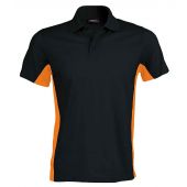 Kariban Flag Poly/Cotton Piqué Polo Shirt - Black/Orange Size XXL