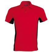 Kariban Flag Poly/Cotton Piqué Polo Shirt - Red/Black Size XXL