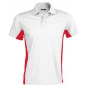 Kariban Flag Poly/Cotton Piqué Polo Shirt - White/Red Size XXL