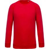 Kariban Organic Raglan Sweatshirt - Red Size XXL
