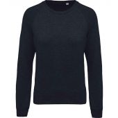 Kariban Ladies Organic Raglan Sweatshirt - French Navy Heather Size XL
