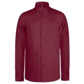 Kariban Long Sleeve Mandarin Collar Shirt - Wine Size XXL