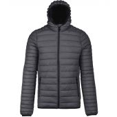Kariban Lightweight Hooded Padded Jacket - Marl Dark Grey Size XXL