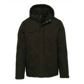 Kariban Hooded Parka Jacket - Dark Khaki Size S