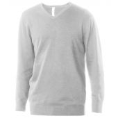 Kariban Cotton Acrylic V Neck Sweater - Grey Melange Size 3XL