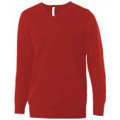 Kariban Cotton Acrylic V Neck Sweater - Red Size 3XL