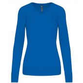 Kariban Ladies Cotton Acrylic V Neck Sweater - Light Royal Blue Size XXL