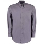 Kustom Kit Premium Long Sleeve Classic Fit Oxford Shirt - Charcoal Size 23