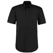 Kustom Kit Premium Short Sleeve Classic Fit Oxford Shirt - Black Size 23