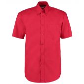 Kustom Kit Premium Short Sleeve Classic Fit Oxford Shirt - Red Size 23