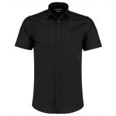 Kustom Kit Short Sleeve Tailored Poplin Shirt - Black Size 23