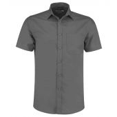 Kustom Kit Short Sleeve Tailored Poplin Shirt - Graphite Grey Size 23