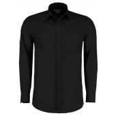 Kustom Kit Long Sleeve Tailored Poplin Shirt - Black Size 23