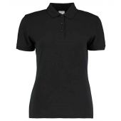 Kustom Kit Ladies Klassic Slim Fit Piqué Polo Shirt - Black Size 16