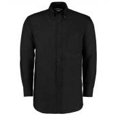Kustom Kit Long Sleeve Classic Fit Workwear Oxford Shirt - Black Size 23