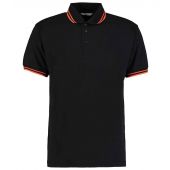 Kustom Kit Contrast Tipped Poly/Cotton Piqué Polo Shirt - Black/Orange Size 3XL