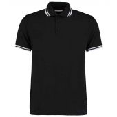 Kustom Kit Contrast Tipped Poly/Cotton Piqué Polo Shirt - Black/White Size 3XL