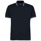 Kustom Kit Contrast Tipped Poly/Cotton Piqué Polo Shirt - Navy/Light Blue Size 3XL