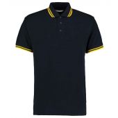 Kustom Kit Contrast Tipped Poly/Cotton Piqué Polo Shirt - Navy/Yellow Size 3XL